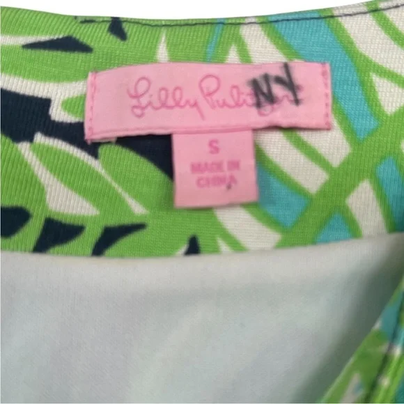 Lilly Pulitzer Ritchie Dress Boat Neck 3/4 Sleeve Silk Cotton Blend Mini Dress S - Picture 6 of 10